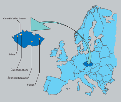 TYMA - Mapa s kontakty