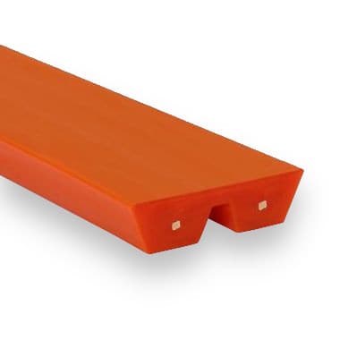 PU80A 30 × 8 - dvojnásobný hladký zesílený (84 ShA, profil 13/A, polyesterové vlákno, oranžový) - 50m balení
