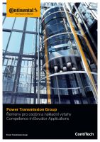 Power Transmission Group - řemeny pro osobní a nákladní výtahy - náhled