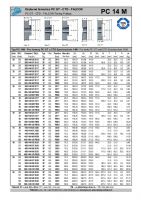 Rozměry a parametry ozubených řemenic PC GT 14M pro řemeny CONTI SYNCHROCHAIN CTD - náhled