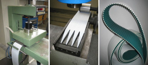 Svařovací zařízení pro spojování ozubených řemenů | Detail spoje pro svařování | Polyuretanový transportní řemen