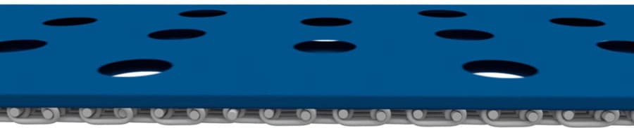 Konstrukce pásu ZIPLINK – vrchní funkční vrstva a spirálová struktura spodní části