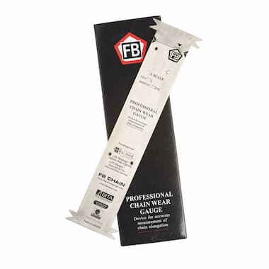 Měřič opotřebení řetězů (nerez) anglický popis – ilustrativní obrázek